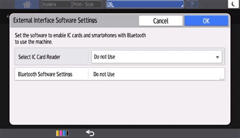 Ricoh proximity card settings